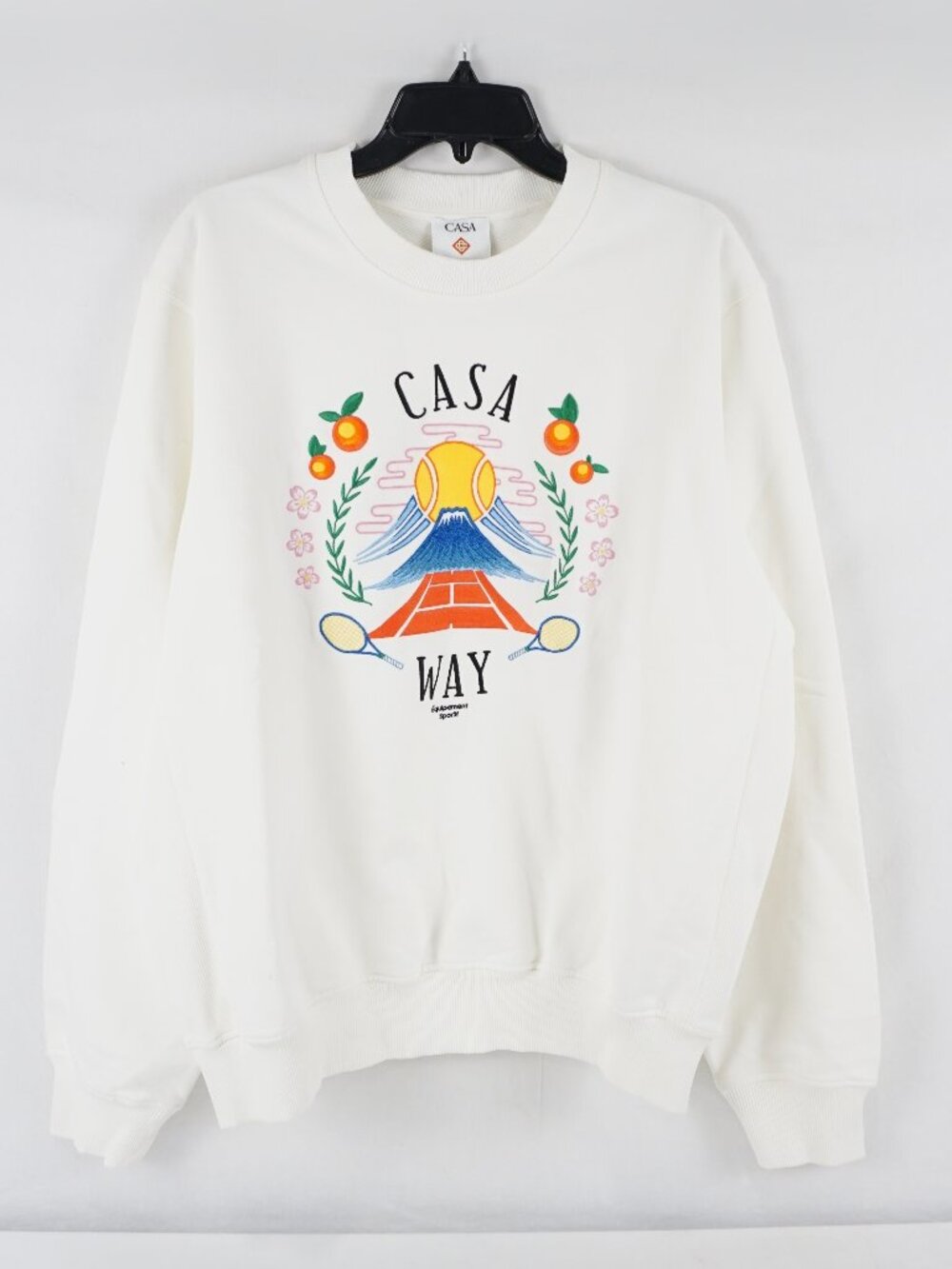Casablanca Way Mountain Crewneck Sweatshirt In Off-White - Men's Size L (NWOT)